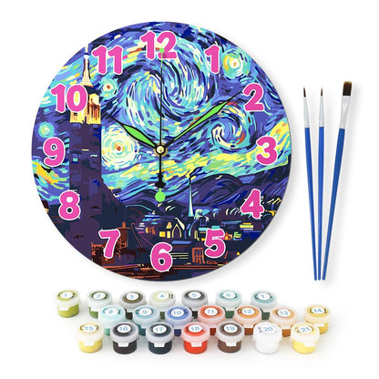 Starry Night (Paint by Numbers Clock)