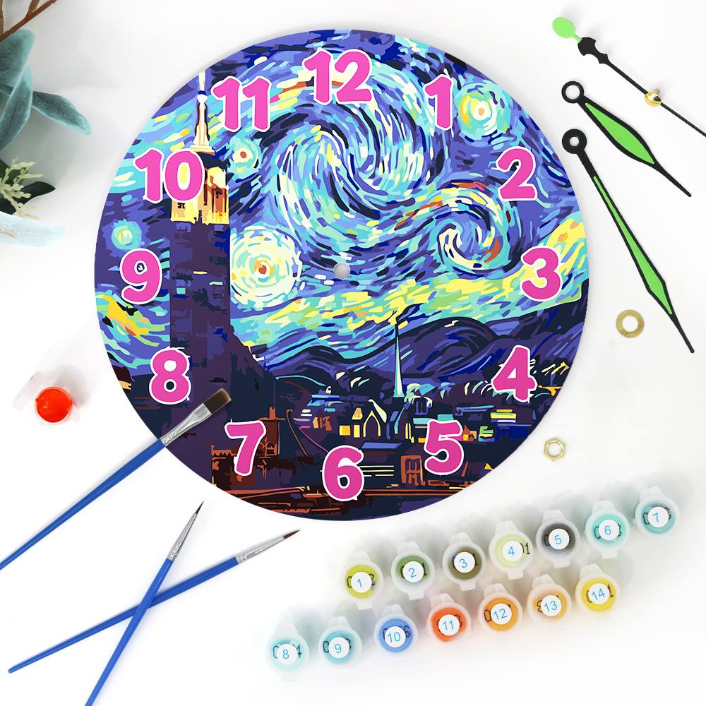 Starry Night (Paint by Numbers Clock)