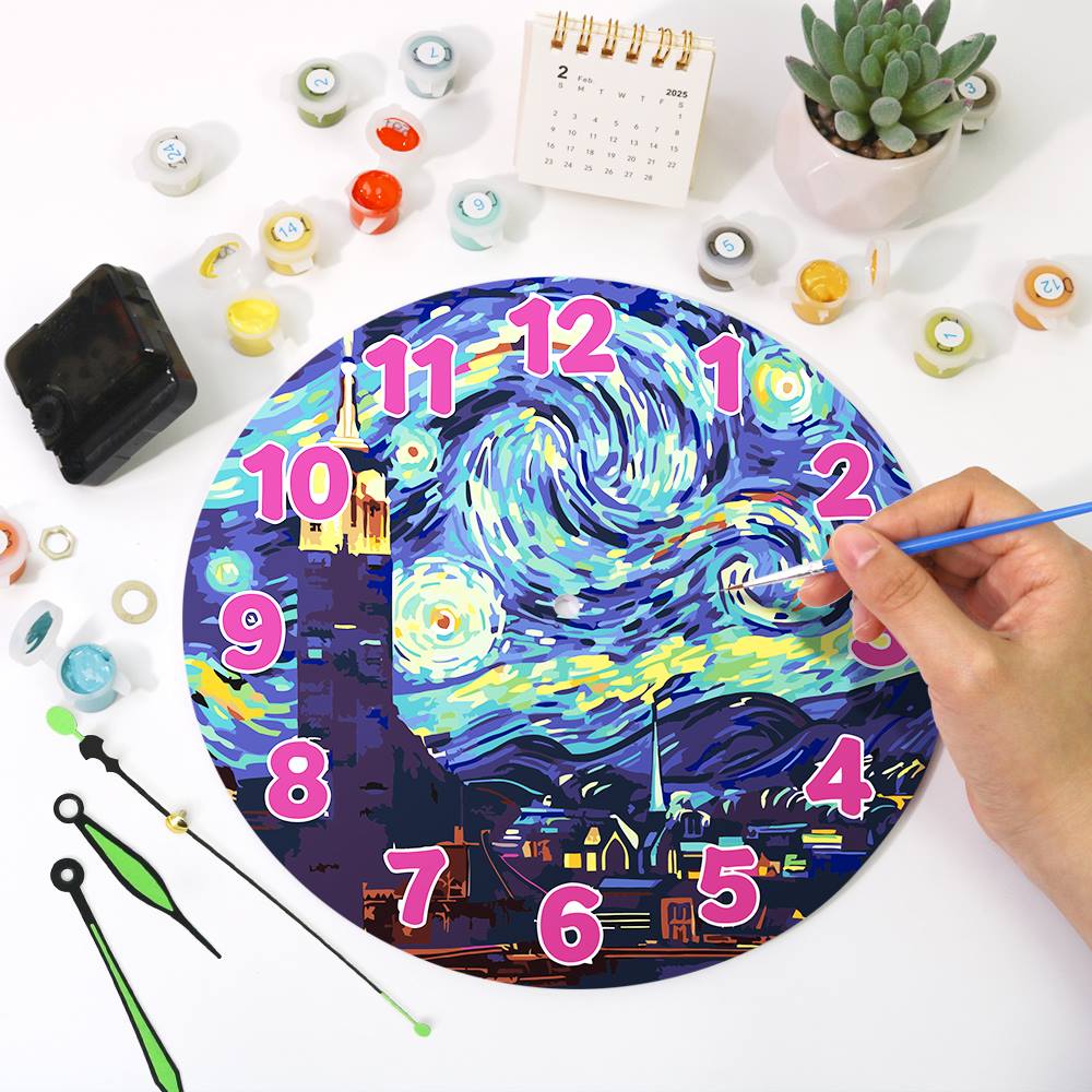 Starry Night (Paint by Numbers Clock)
