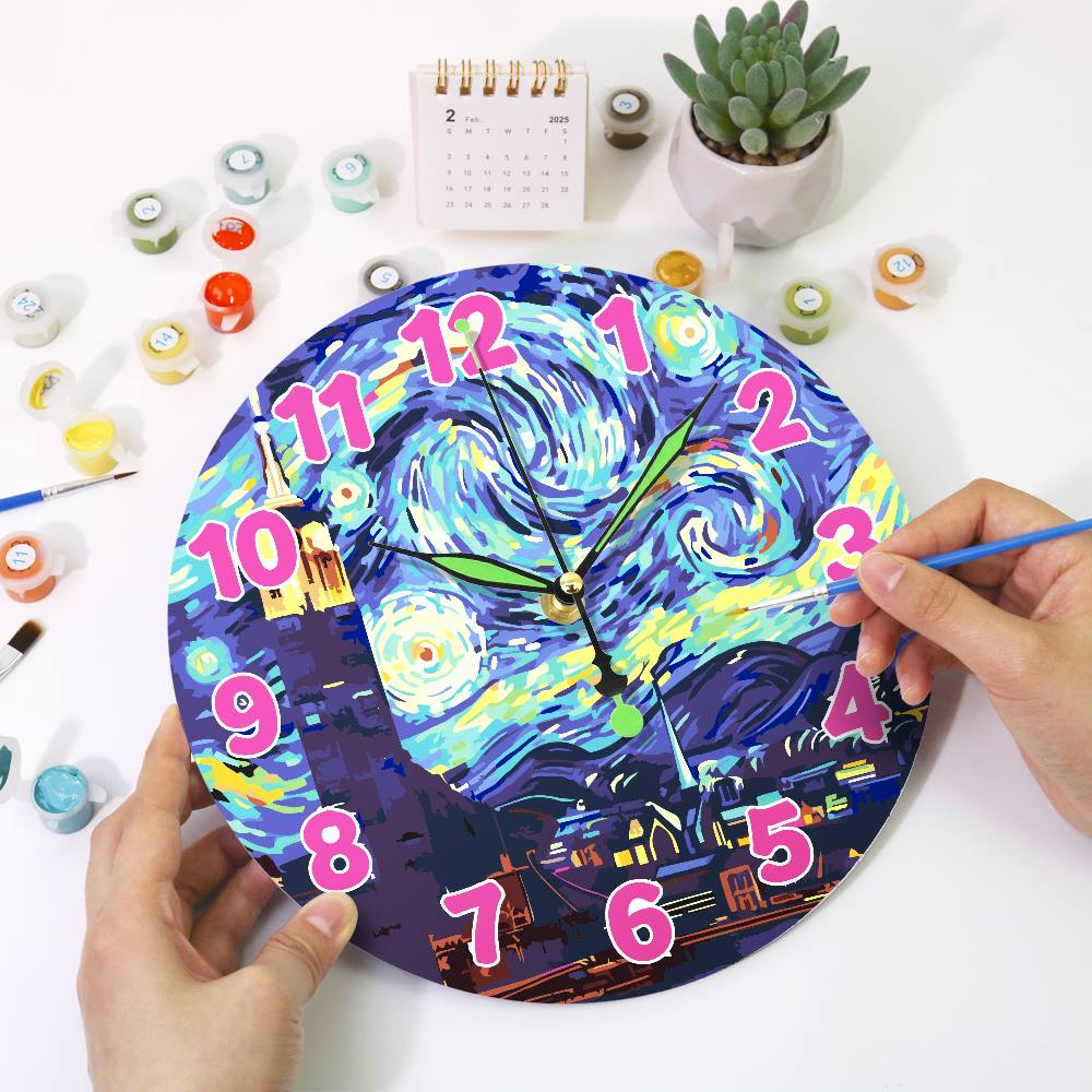 Starry Night (Paint by Numbers Clock)