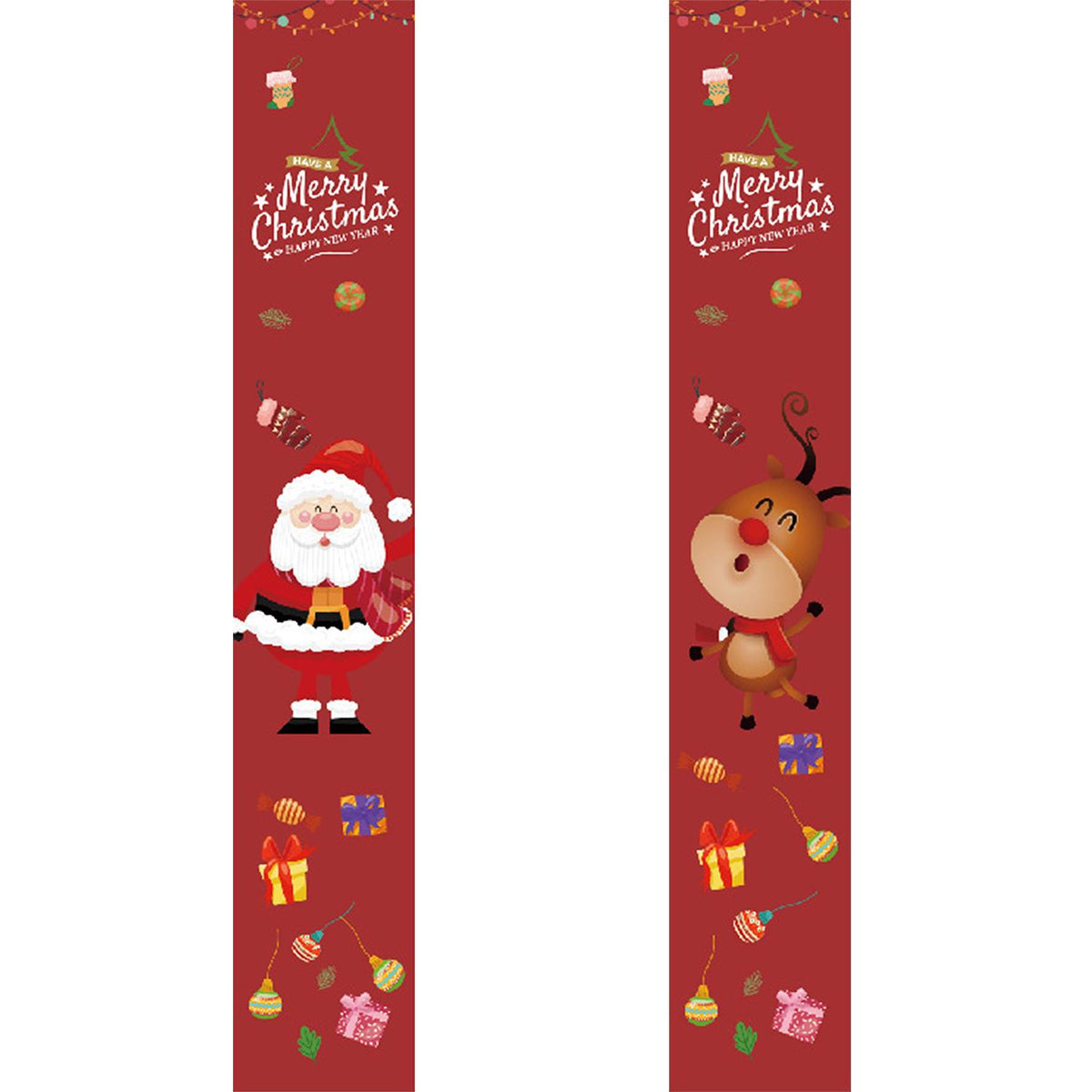 Santa and Christmas Gifts (Paint by Numbers Door Banners)