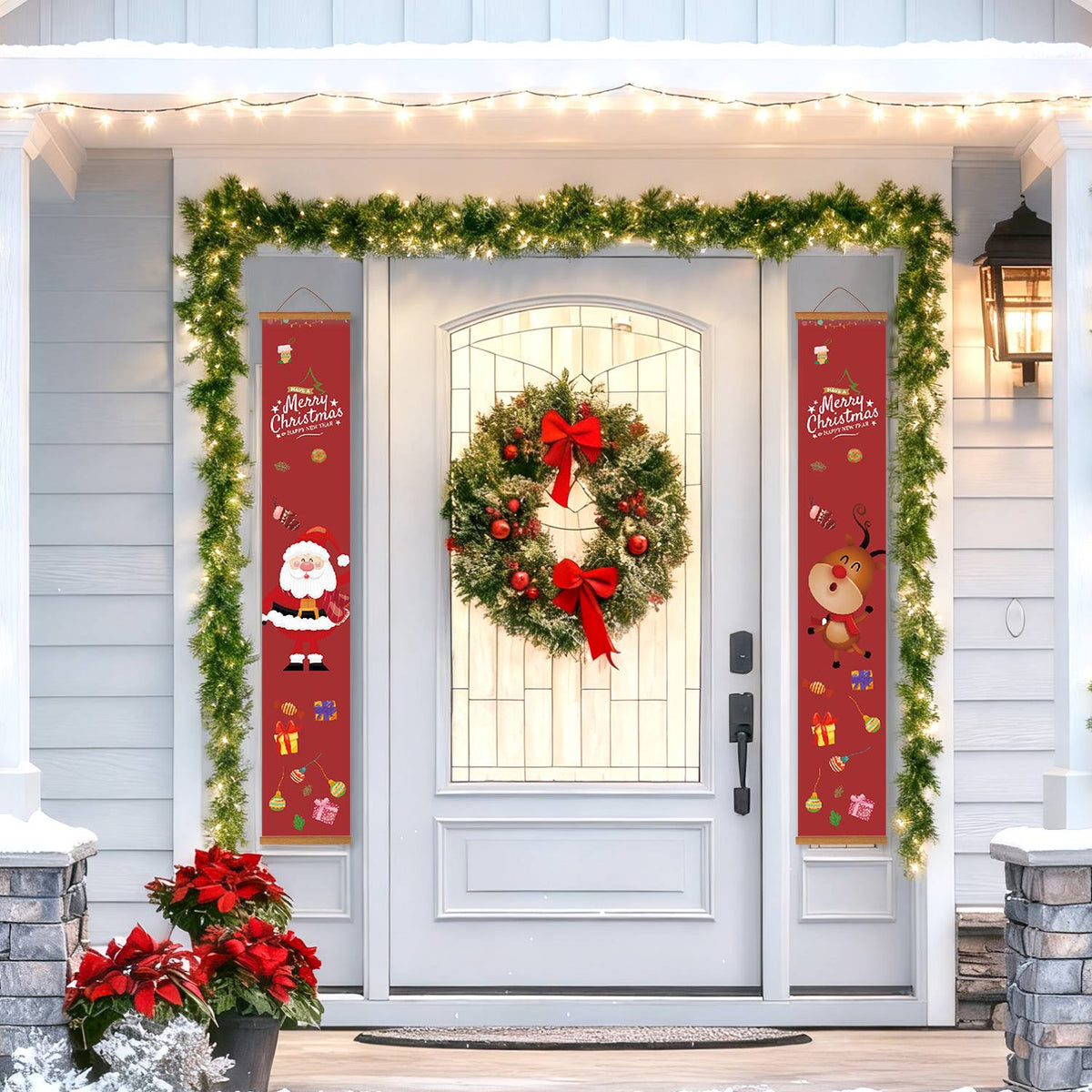Santa and Christmas Gifts (Paint by Numbers Door Banners)
