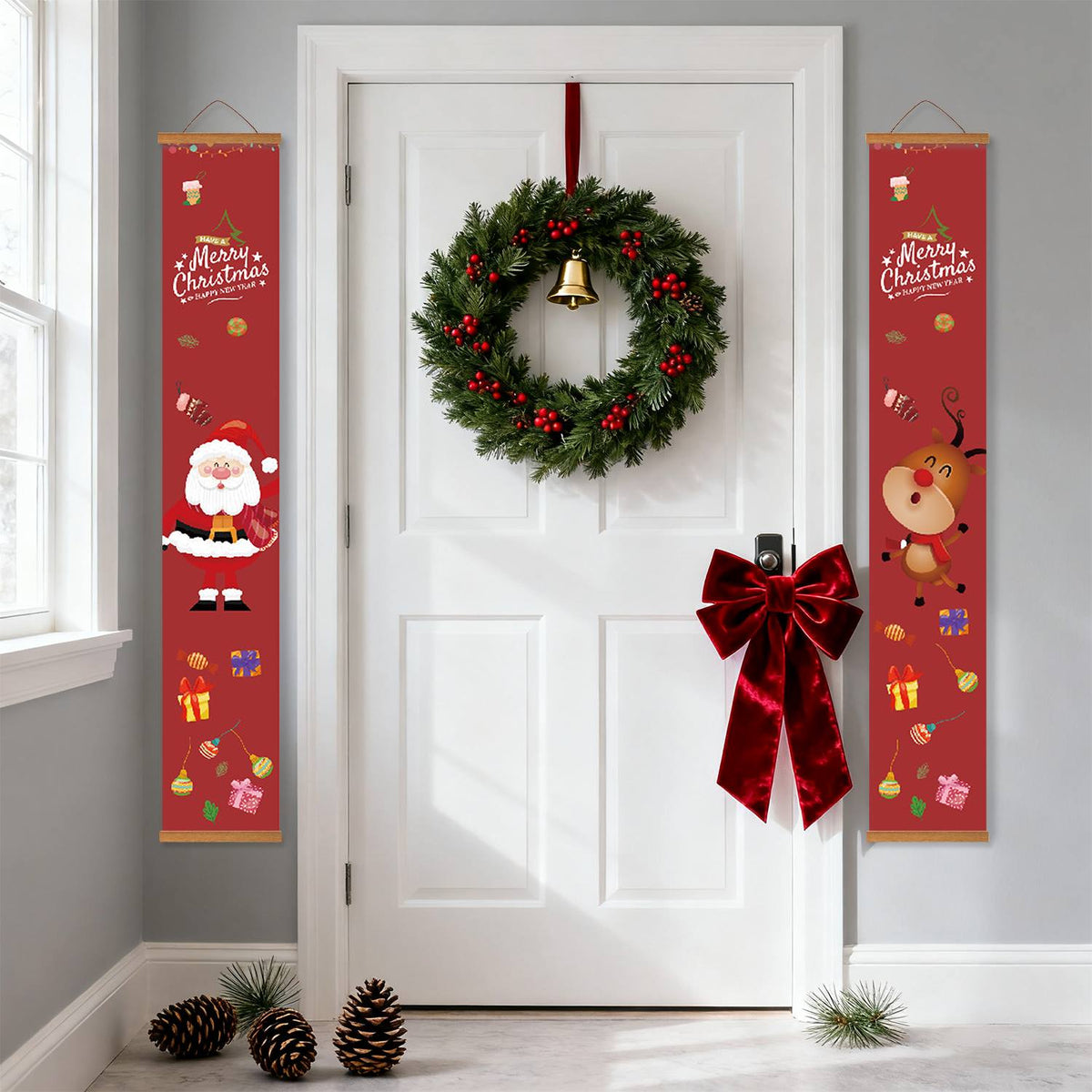 Santa and Christmas Gifts (Paint by Numbers Door Banners)