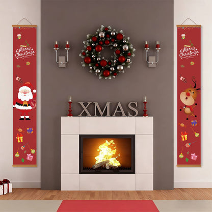 Santa and Christmas Gifts (Paint by Numbers Door Banners)