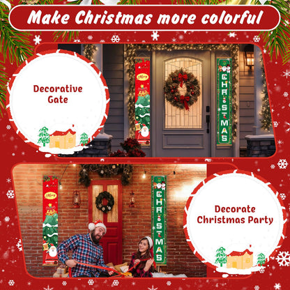 Santa and Christmas Tree (Paint by Numbers Door Banners)