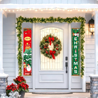 Santa and Christmas Tree (Paint by Numbers Door Banners)