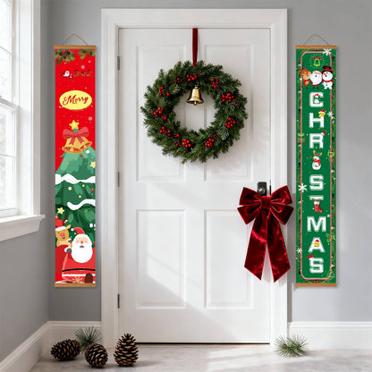 Santa and Christmas Tree (Paint by Numbers Door Banners)