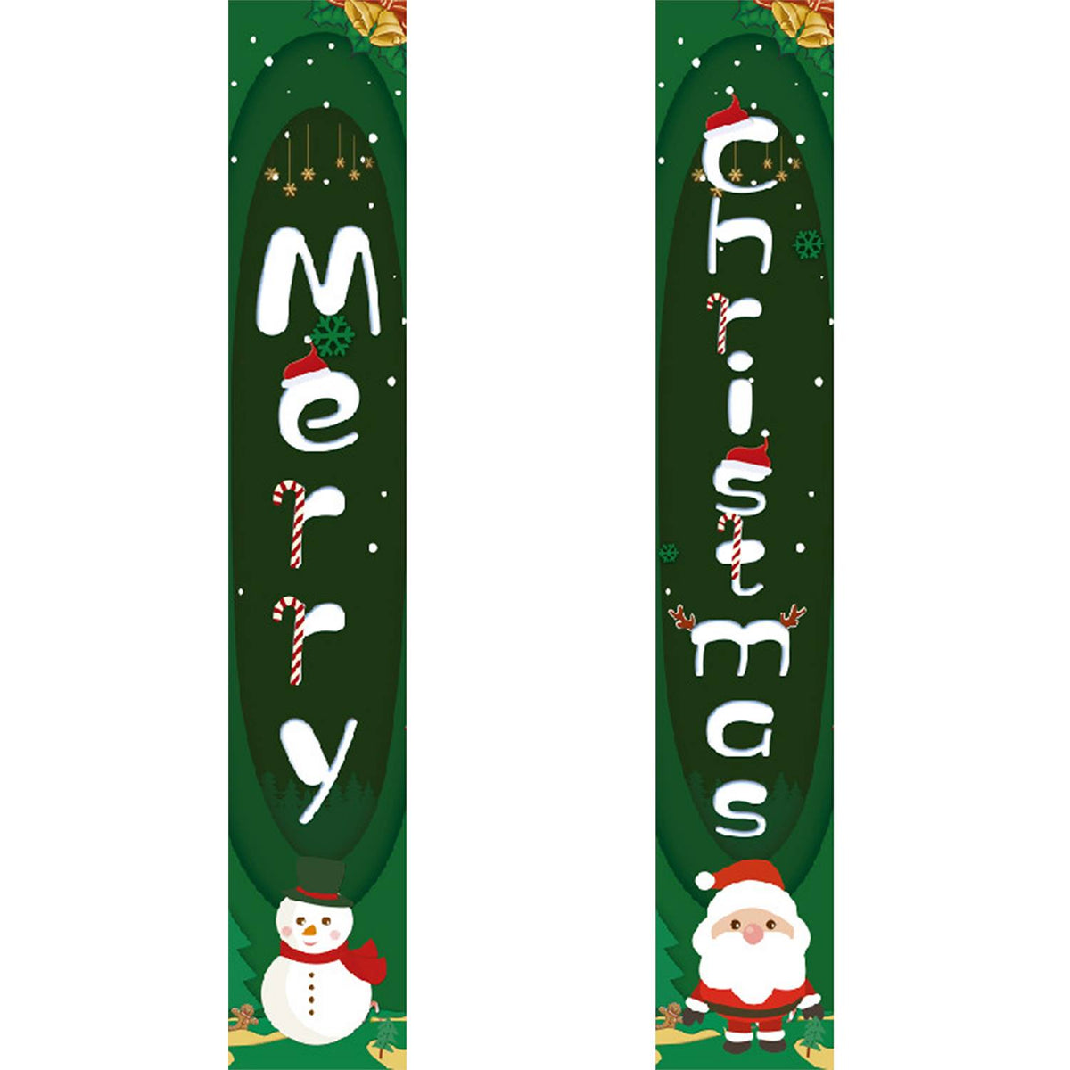 Green Santa Christmas (Paint by Numbers Door Banners)