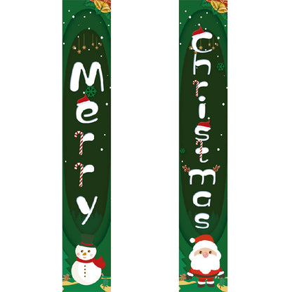 Green Santa Christmas (Paint by Numbers Door Banners)