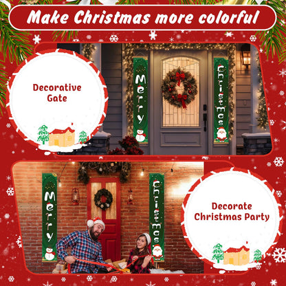 Green Santa Christmas (Paint by Numbers Door Banners)