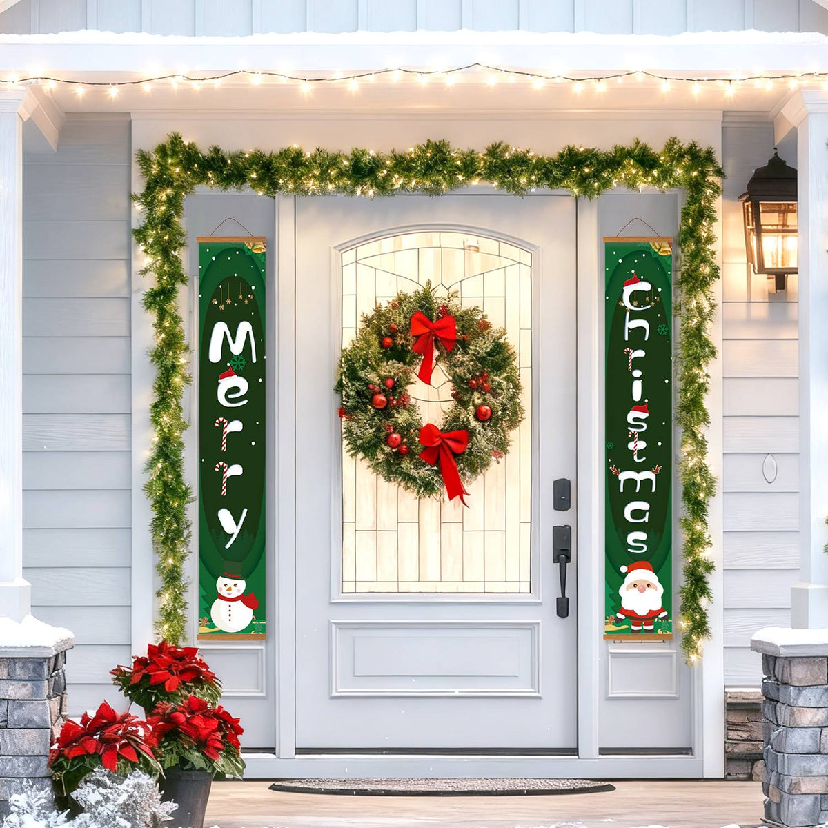 Green Santa Christmas (Paint by Numbers Door Banners)