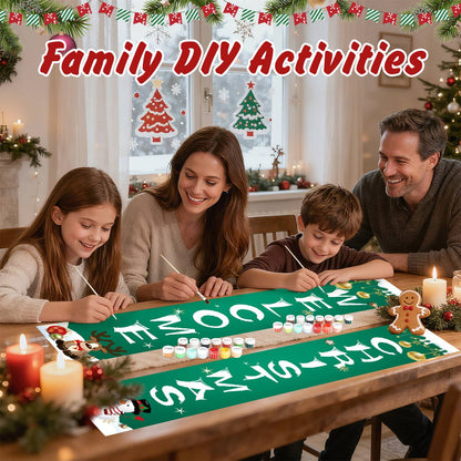 Snowman Christmas Welcome (Paint by Numbers Door Banners)