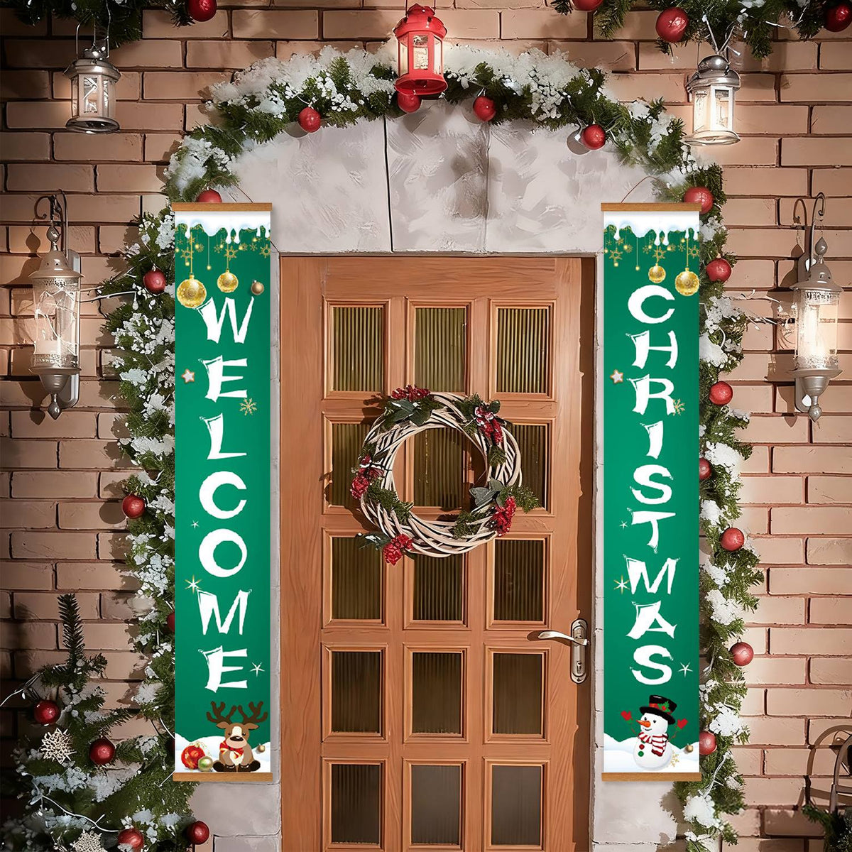 Snowman Christmas Welcome (Paint by Numbers Door Banners)