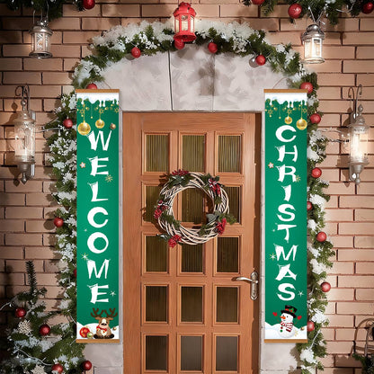 Snowman Christmas Welcome (Paint by Numbers Door Banners)