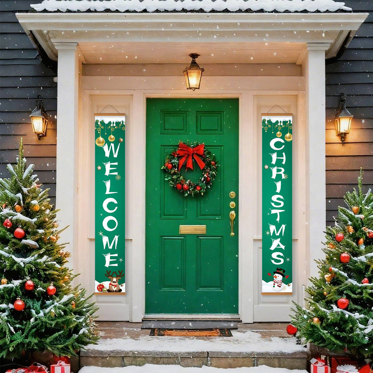 Snowman Christmas Welcome (Paint by Numbers Door Banners)
