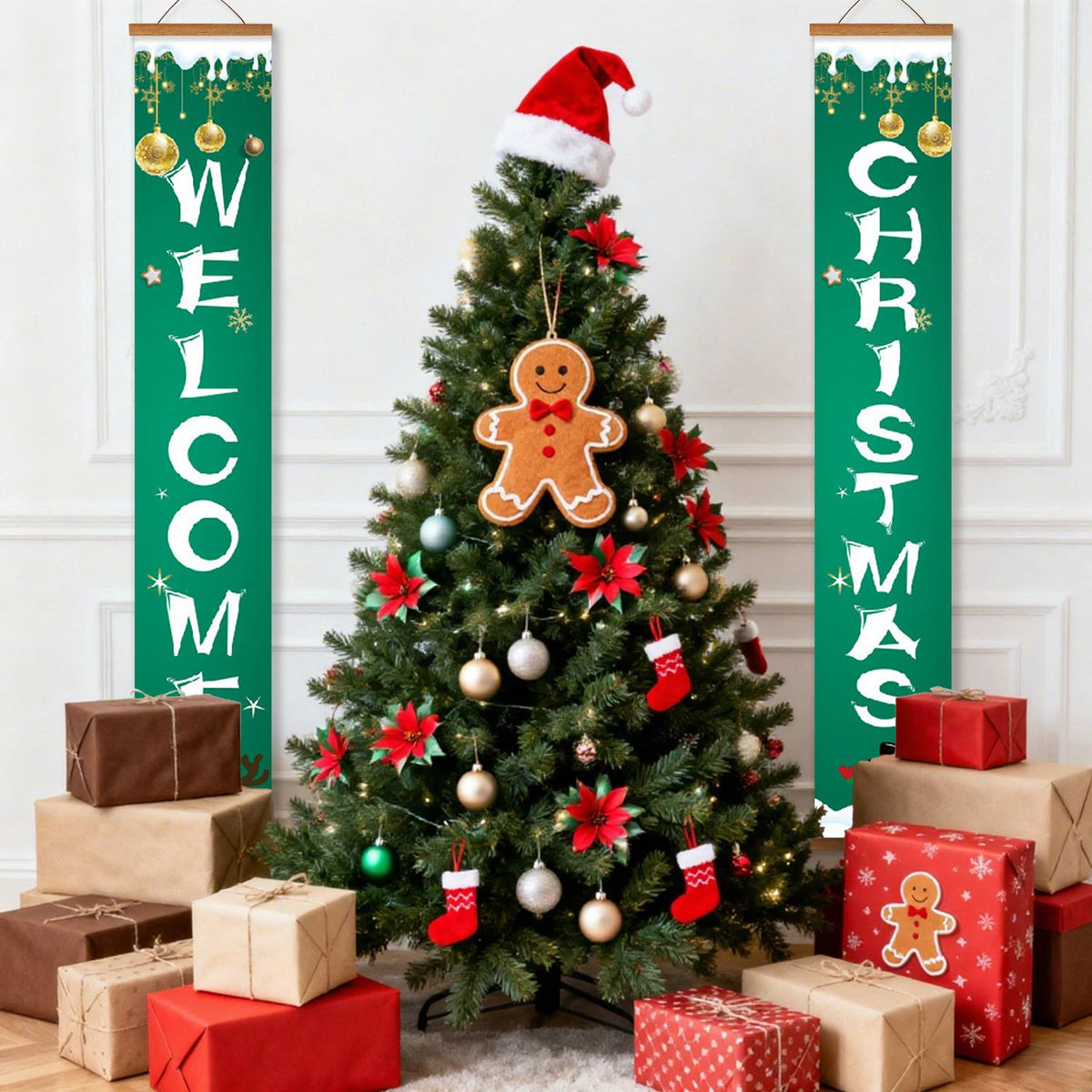 Snowman Christmas Welcome (Paint by Numbers Door Banners)