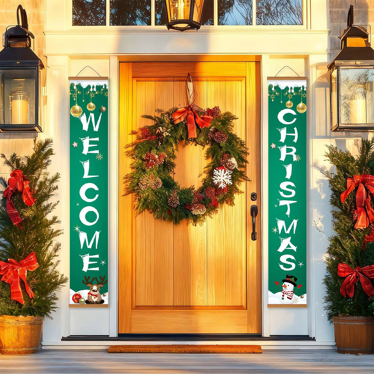Snowman Christmas Welcome (Paint by Numbers Door Banners)