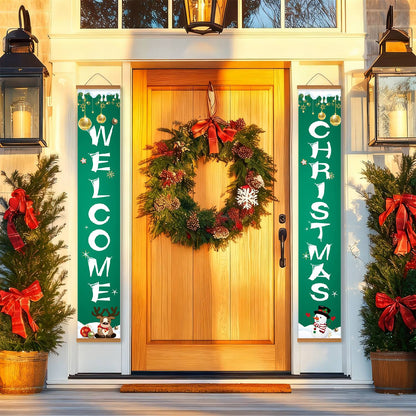 Snowman Christmas Welcome (Paint by Numbers Door Banners)