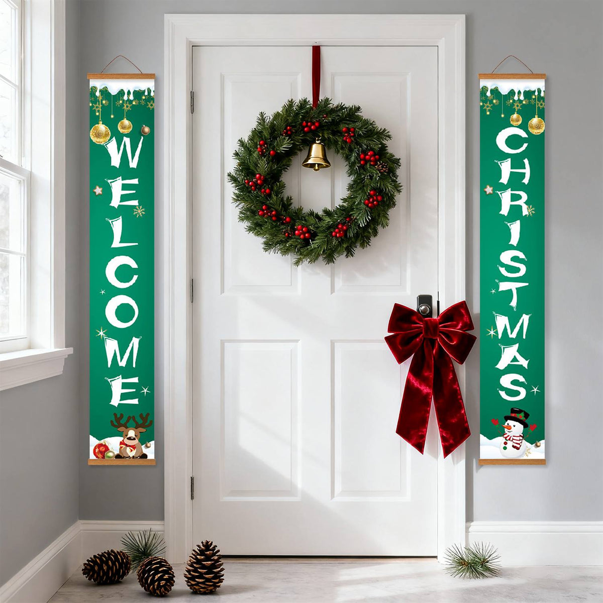 Snowman Christmas Welcome (Paint by Numbers Door Banners)