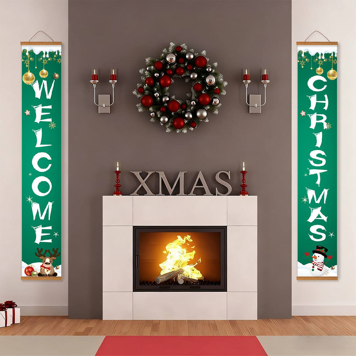 Snowman Christmas Welcome (Paint by Numbers Door Banners)