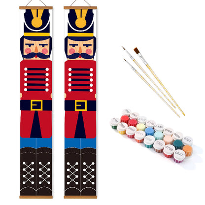 Red and Blue Nutcrackers (Paint by Numbers Door Banners)