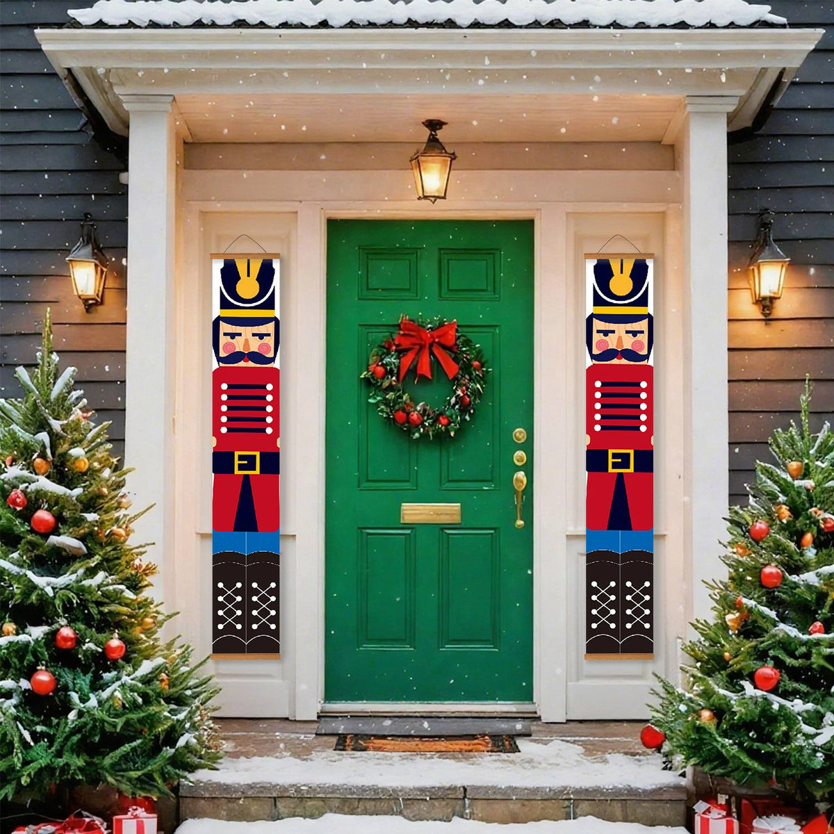 Red and Blue Nutcrackers (Paint by Numbers Door Banners)