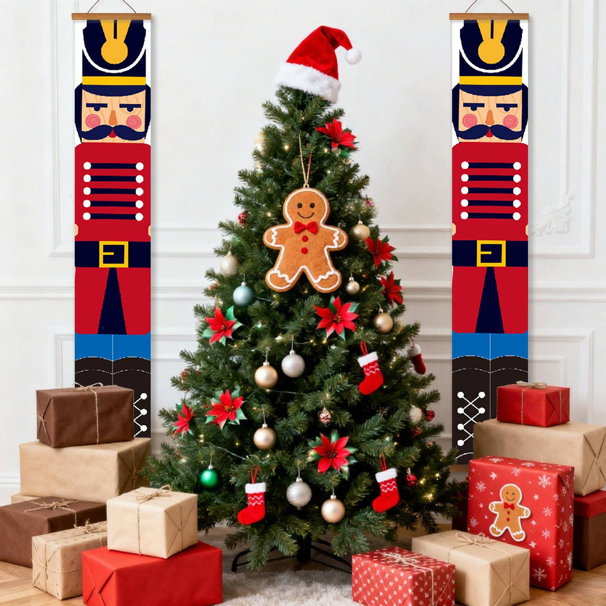 Red and Blue Nutcrackers (Paint by Numbers Door Banners)