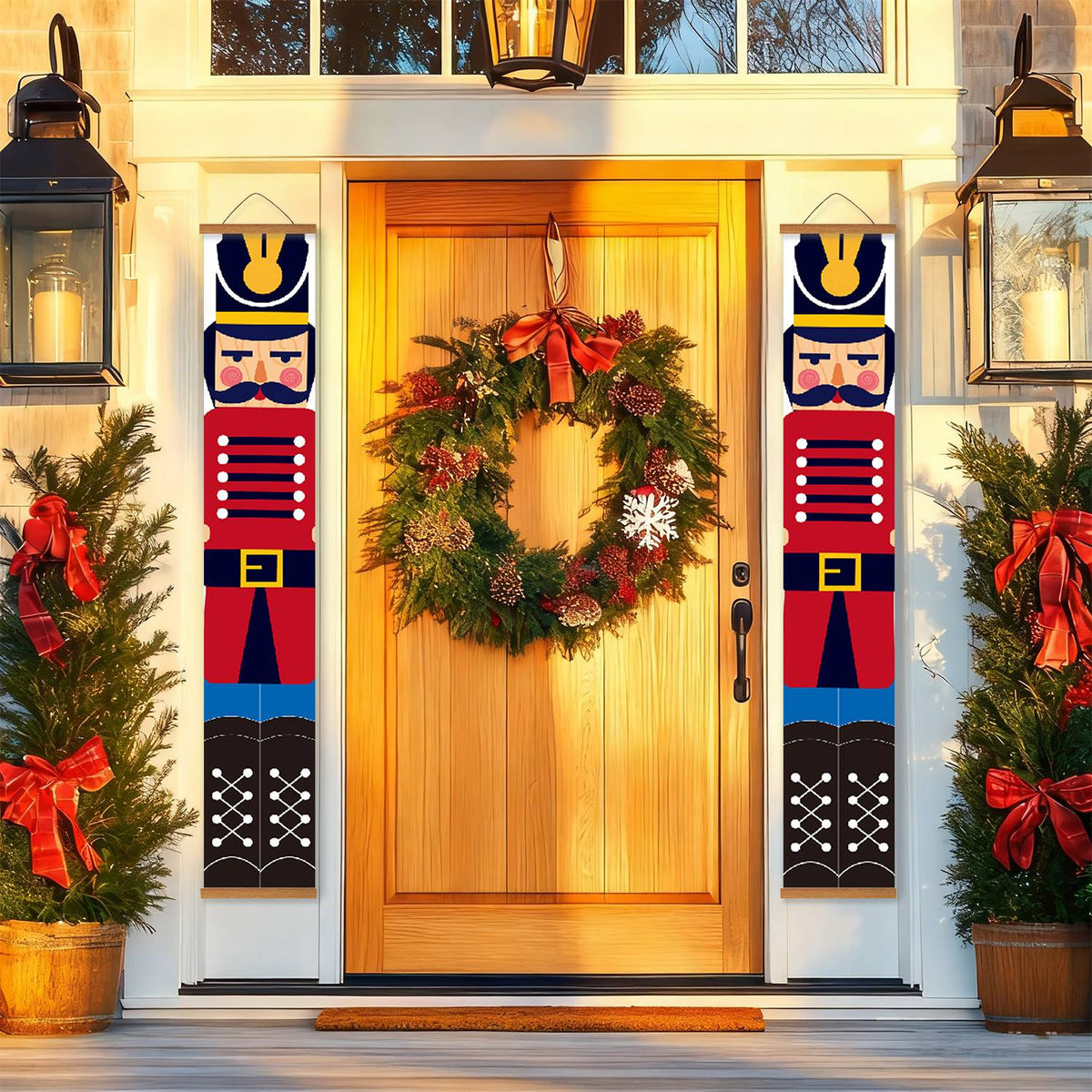 Red and Blue Nutcrackers (Paint by Numbers Door Banners)