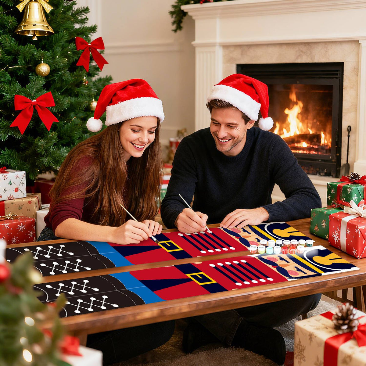 Red and Blue Nutcrackers (Paint by Numbers Door Banners)