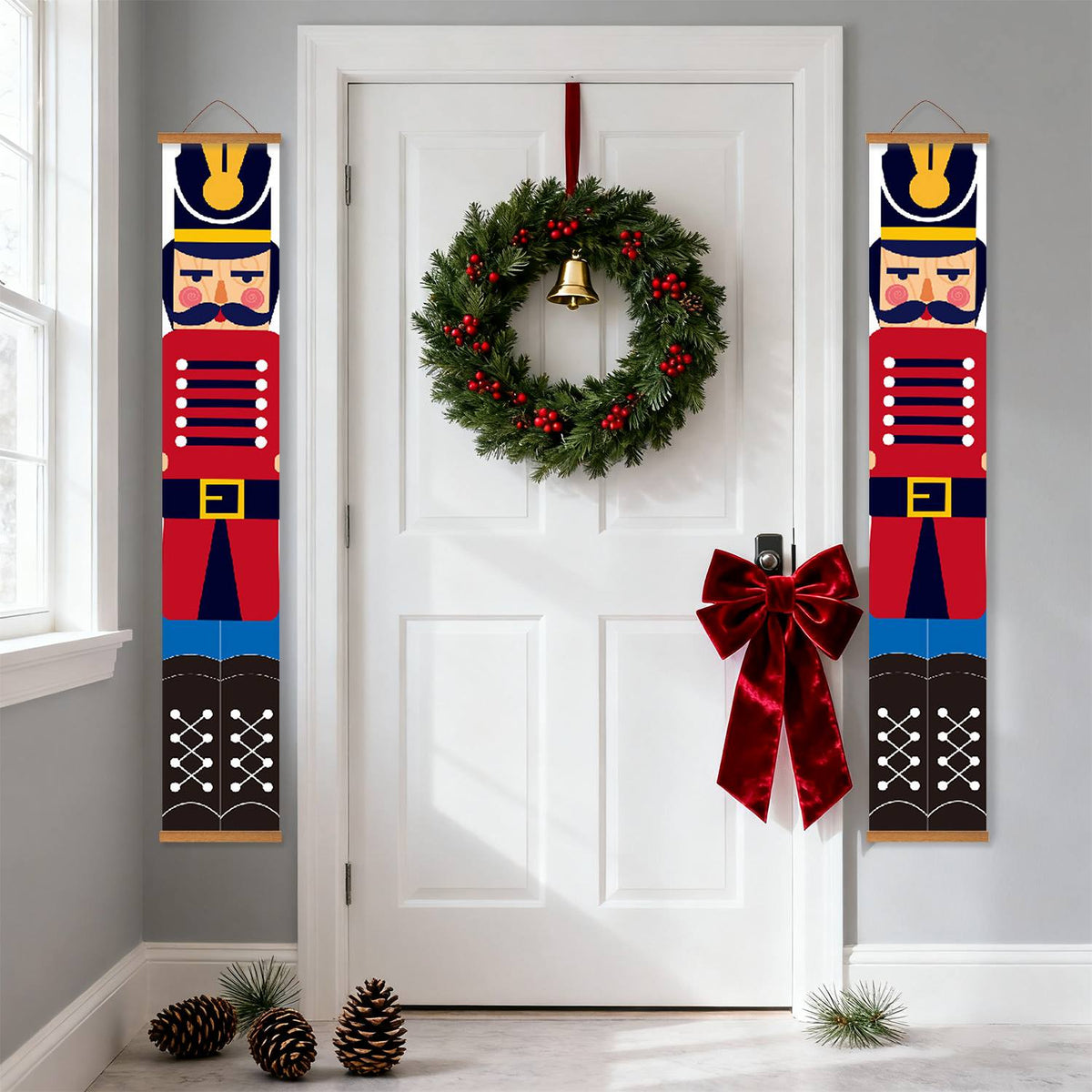 Red and Blue Nutcrackers (Paint by Numbers Door Banners)