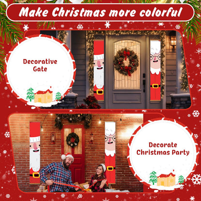 Cartoon Santa Pair (Paint by Numbers Door Banners)