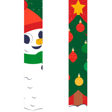 Snowman and Christmas Tree (Paint by Numbers Door Banners)