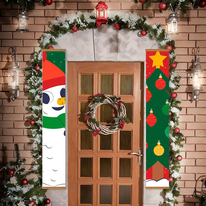 Snowman and Christmas Tree (Paint by Numbers Door Banners)