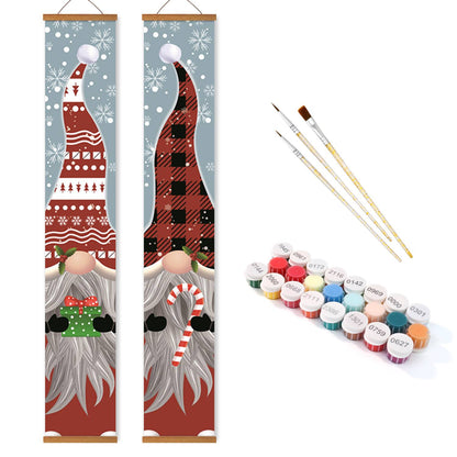 Plaid Christmas Gnomes (Paint by Numbers Door Banners)