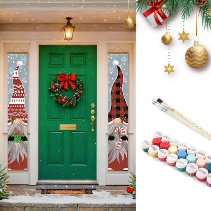 Plaid Christmas Gnomes (Paint by Numbers Door Banners)