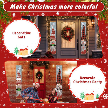 Plaid Christmas Gnomes (Paint by Numbers Door Banners)