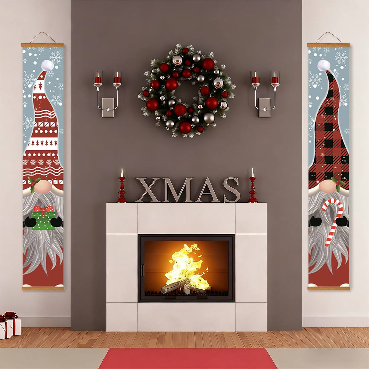Plaid Christmas Gnomes (Paint by Numbers Door Banners)
