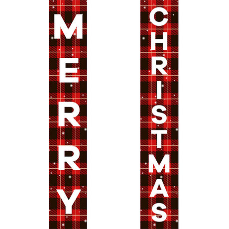 Plaid Merry Christmas (Paint by Numbers Door Banners)