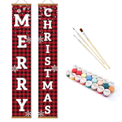 Red and Black Christmas (Paint by Numbers Door Banners)