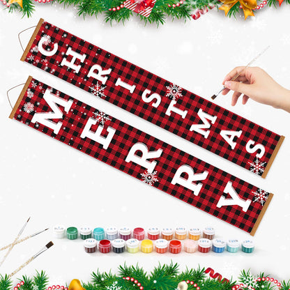 Red and Black Christmas (Paint by Numbers Door Banners)