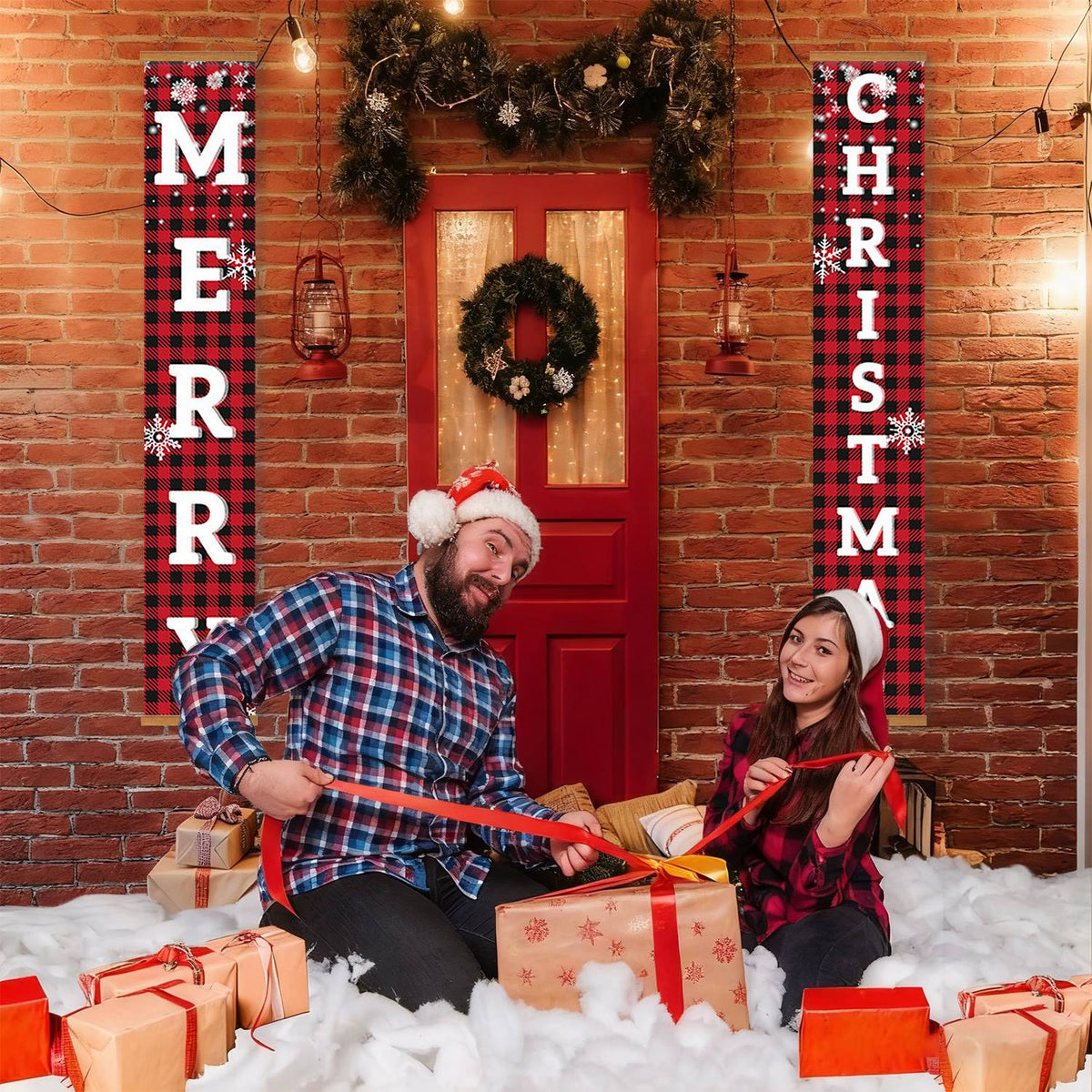 Red and Black Christmas (Paint by Numbers Door Banners)