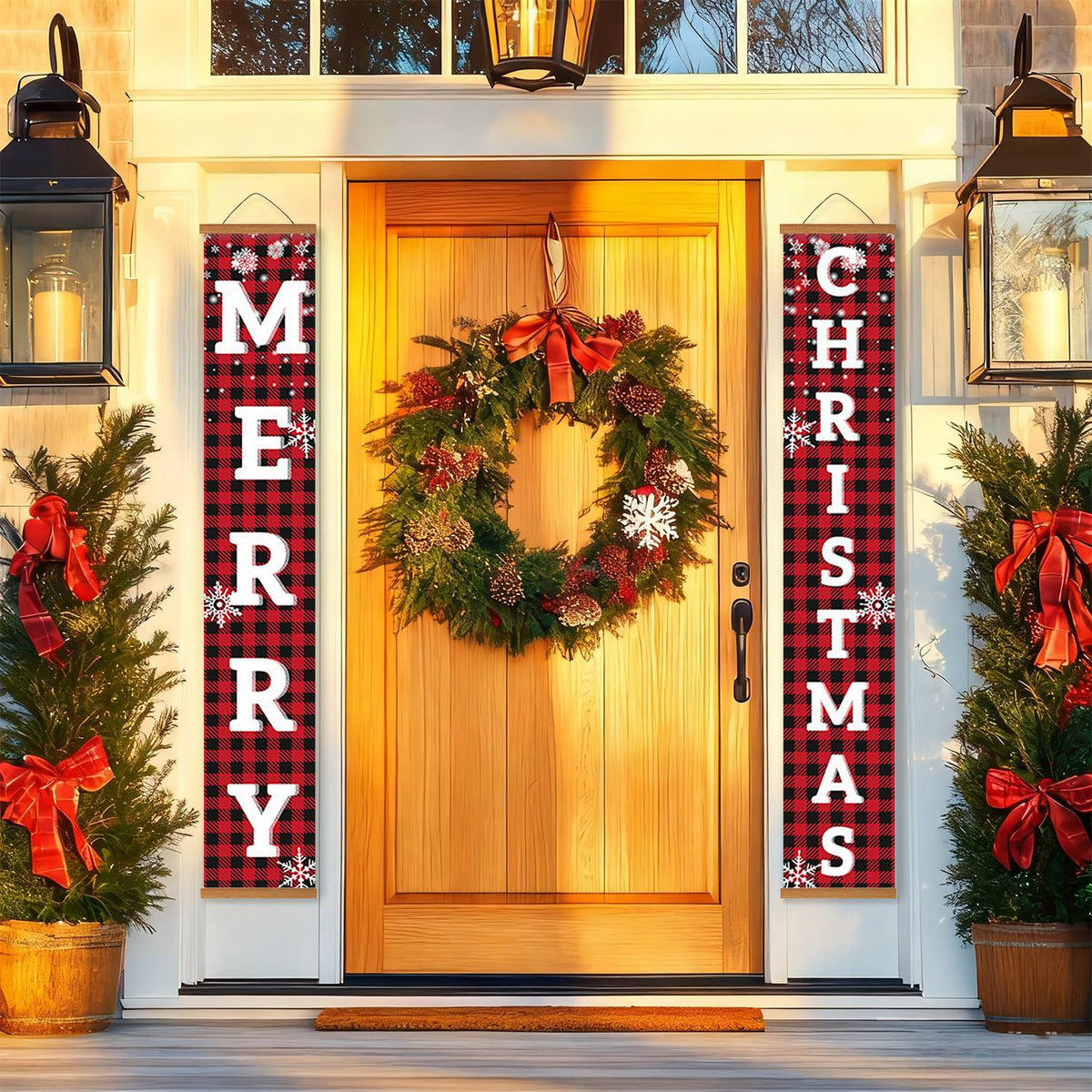 Red and Black Christmas (Paint by Numbers Door Banners)