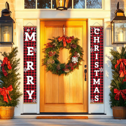 Red and Black Christmas (Paint by Numbers Door Banners)
