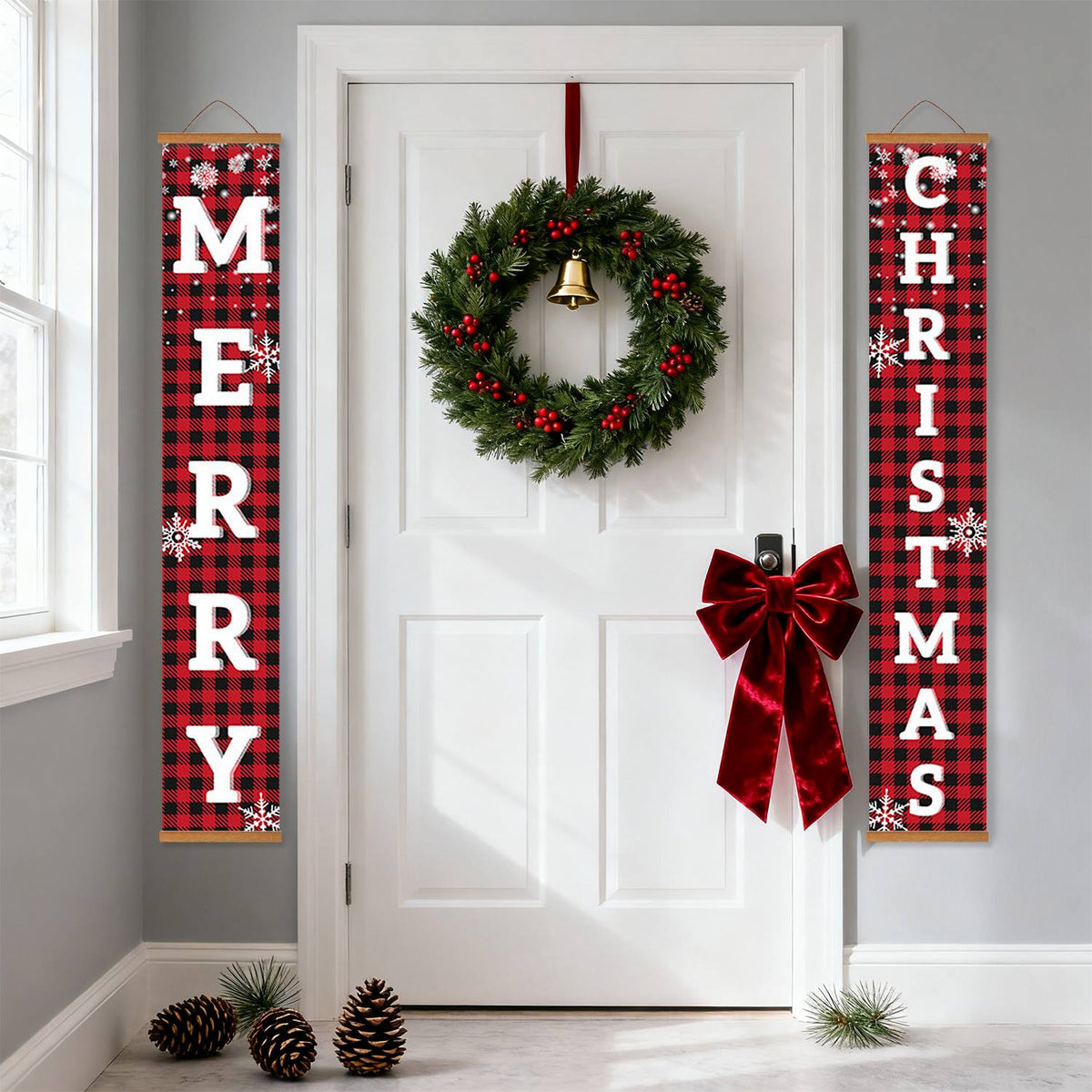 Red and Black Christmas (Paint by Numbers Door Banners)