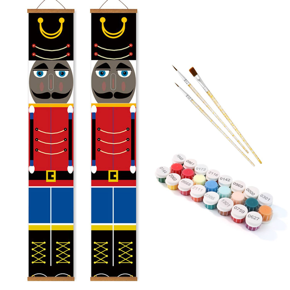Red Jacket Nutcrackers (Paint by Numbers Door Banners)