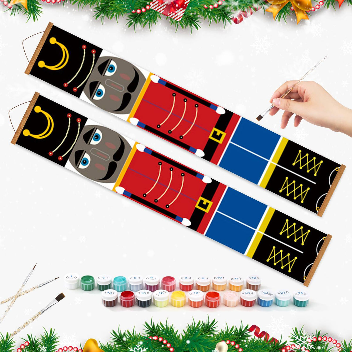 Red Jacket Nutcrackers (Paint by Numbers Door Banners)