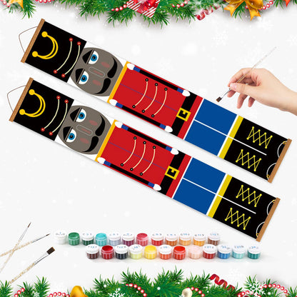 Red Jacket Nutcrackers (Paint by Numbers Door Banners)