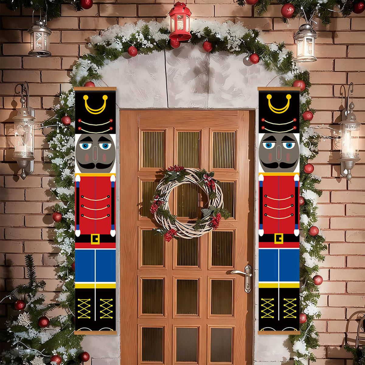 Red Jacket Nutcrackers (Paint by Numbers Door Banners)