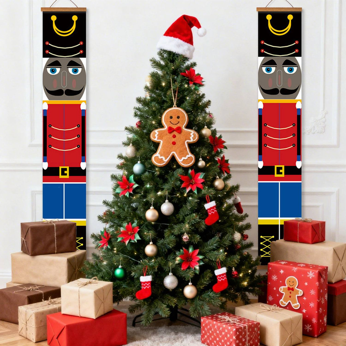 Red Jacket Nutcrackers (Paint by Numbers Door Banners)