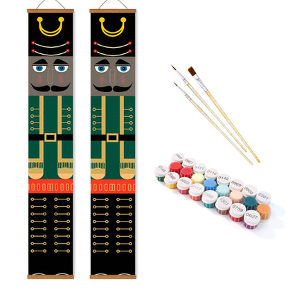 Green Jacket Nutcrackers (Paint by Numbers Door Banners)
